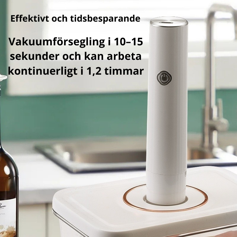 Bärbar uppladdningsbar vakuum förpackare
