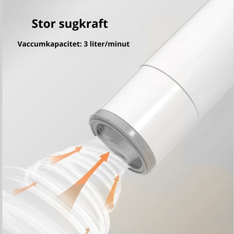 Bärbar uppladdningsbar vakuum förpackare